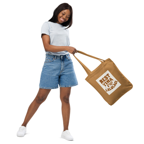 Best Tina i le lalolagi Cotton tote bag - Measina Treasures of Samoa