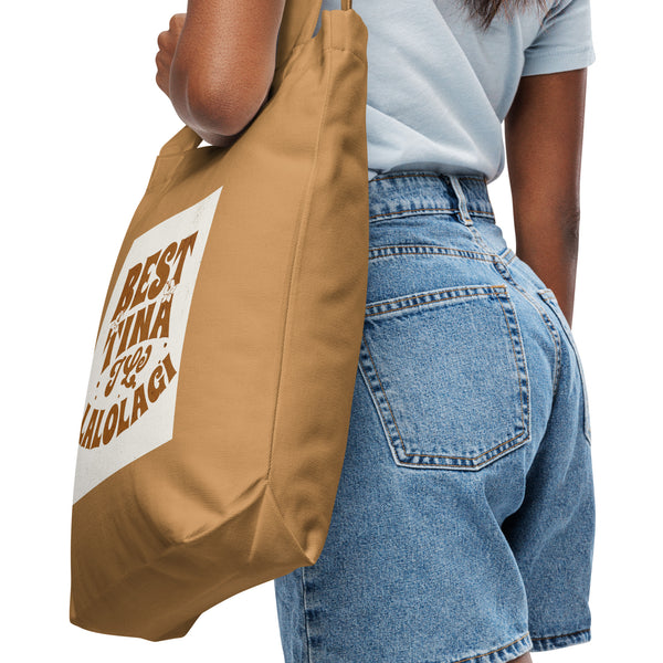 Best Tina i le lalolagi Cotton tote bag - Measina Treasures of Samoa