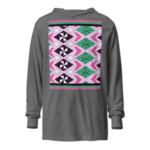 Taimane Hooded long-sleeve tee - Measina Treasures of Samoa