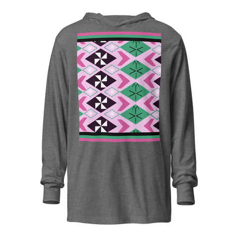 Taimane Hooded long-sleeve tee - Measina Treasures of Samoa