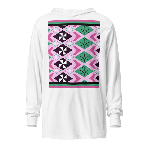 Taimane Hooded long-sleeve tee - Measina Treasures of Samoa