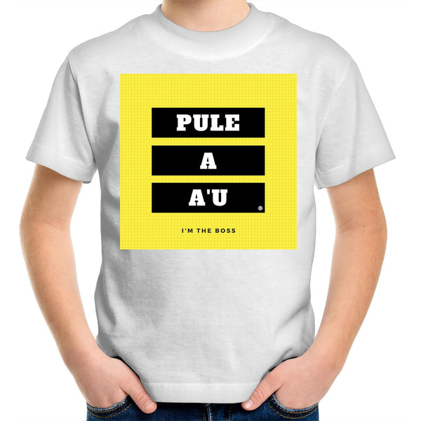 Pule A A'u - I Am the Boss Kids Youth Crew T-Shirt - Measina Treasures of Samoa