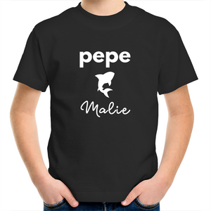 Pepe Malie (Baby Shark) Kids Youth Cotton T-Shirt - Measina Treasures of Samoa
