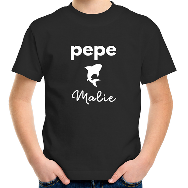 Pepe Malie (Baby Shark) Kids Youth Cotton T-Shirt - Measina Treasures of Samoa
