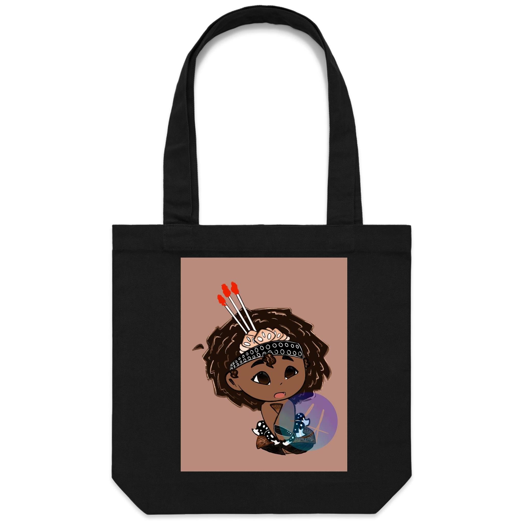 Taupou AS Colour - Carrie - Canvas Tote Bag AUS - Measina Treasures of Samoa