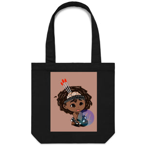 Taupou AS Colour - Carrie - Canvas Tote Bag AUS - Measina Treasures of Samoa