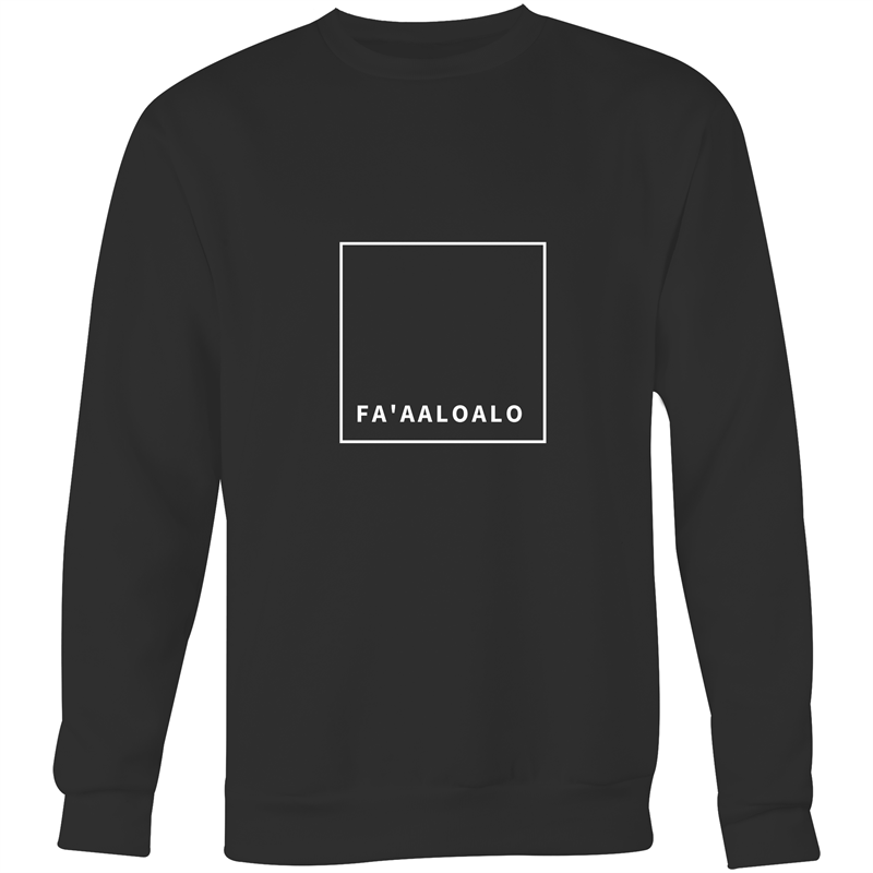 Faaaloalo White AS Colour Box - Crew Neck Jumper Sweatshirt - Measina Treasures of Samoa