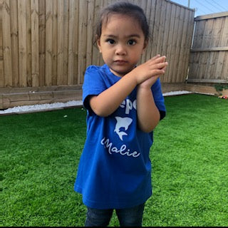 Pepe Malie (Baby Shark) Kids Youth Cotton T-Shirt - Measina Treasures of Samoa