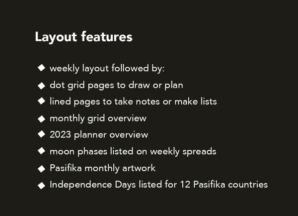 MAMANU (PATTERN) KOKO & KI DIARY 2023 - Measina Treasures of Samoa