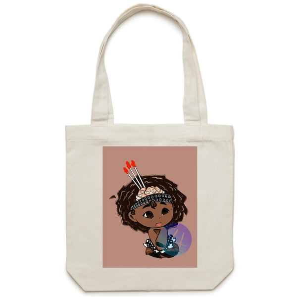 Taupou AS Colour - Carrie - Canvas Tote Bag AUS - Measina Treasures of Samoa