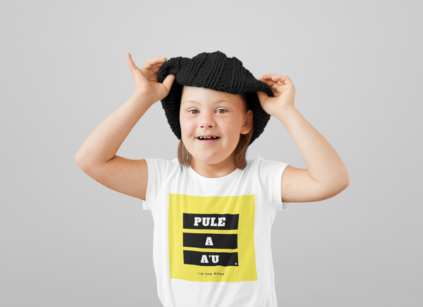 Pule A A'u - I Am the Boss Kids Youth Crew T-Shirt - Measina Treasures of Samoa