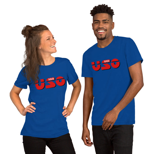 USO Short-Sleeve Unisex T-Shirt USA - Measina Treasures of Samoa