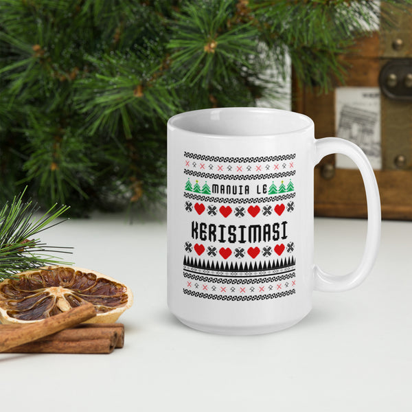 Manuia le Kerisimasi White glossy mug - Measina Treasures of Samoa